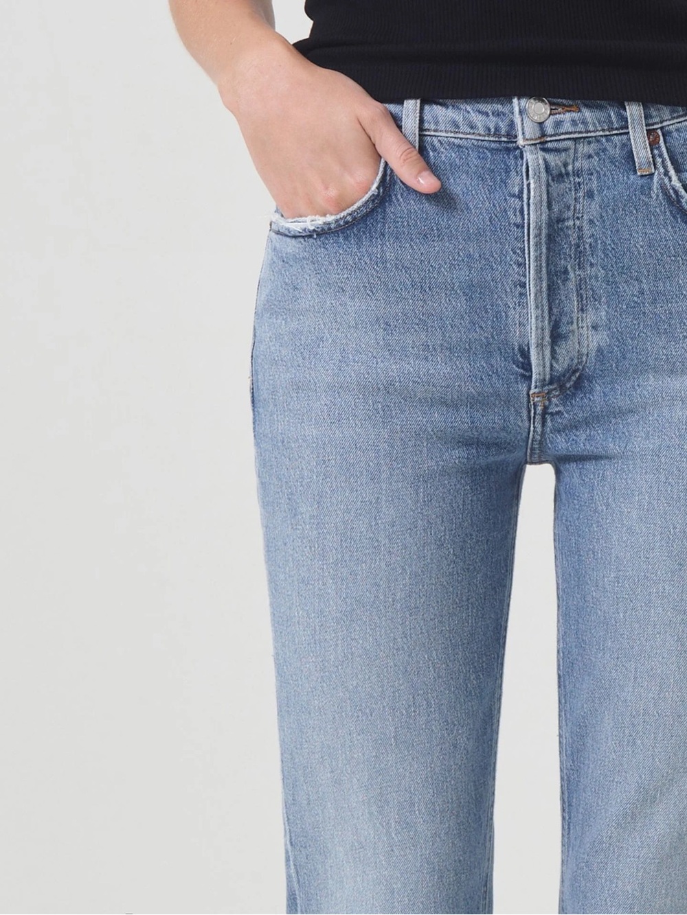 Agolde Riley High Rise Crop Jeans - Picture 4 of 11